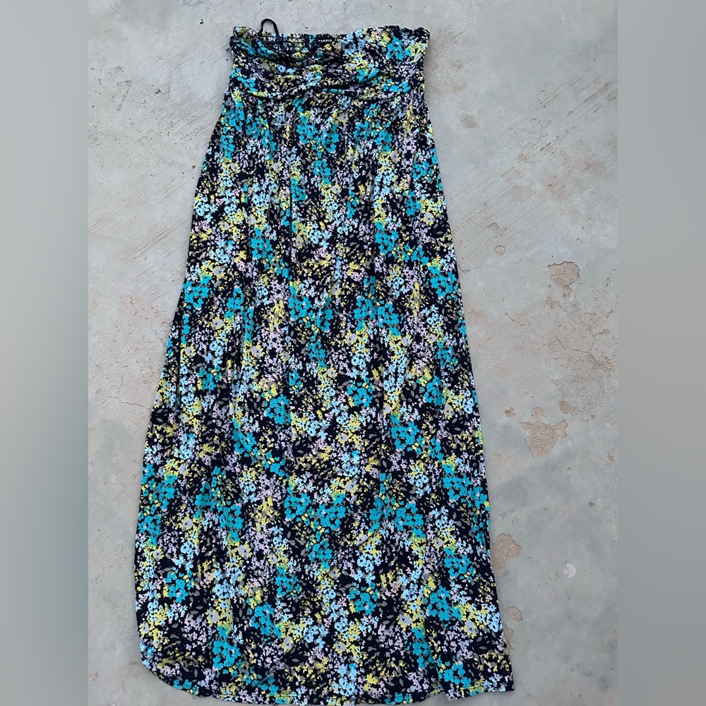 Torrid Floral Strapless Maxi Dress